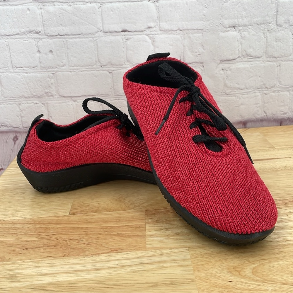 Arcopedico Arch Support All Day Comfort Knit Red Sneakers Shock Made in Portugal